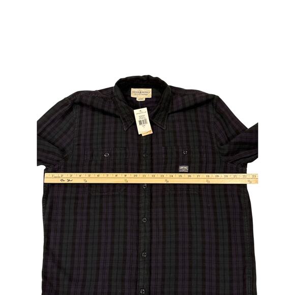Denim & Supply Ralph Lauren Shirt Mens Large Purple Blackwatch Plaid Button Up - Picture 8 of 9